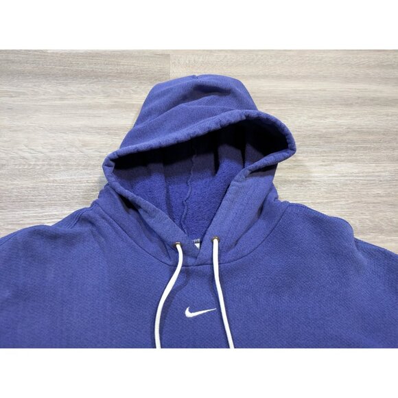 Vintage Nike Center Swoosh Hoodie Men's Large Y2K Silver Tag Rare Blue - Picture 3 of 16